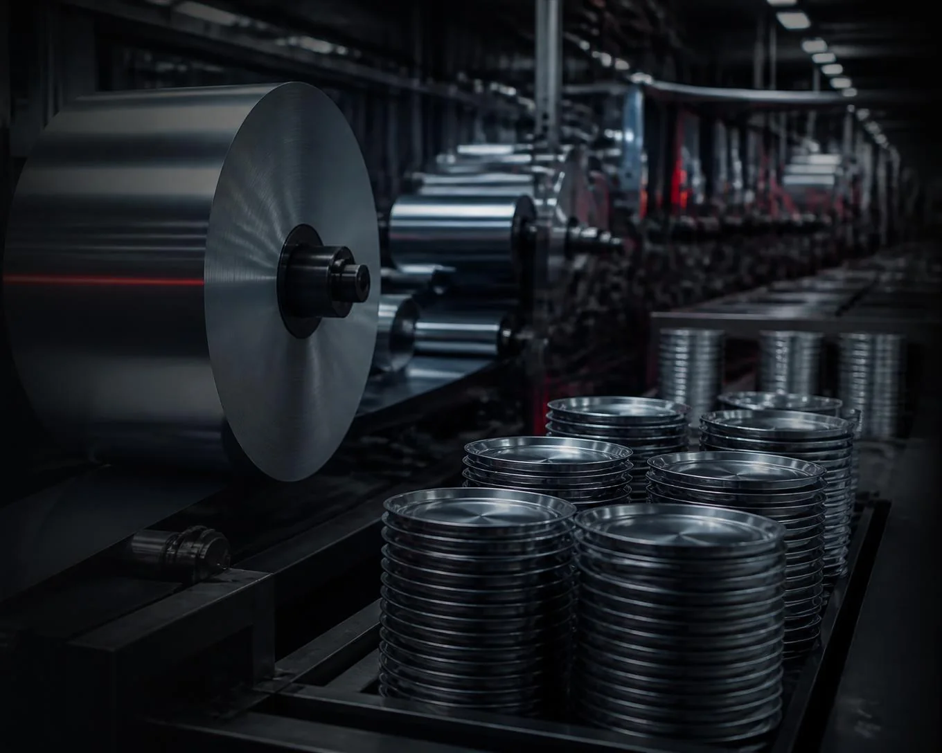 Linha de produção automatizada de selos de alumínio na fábrica da DELGO